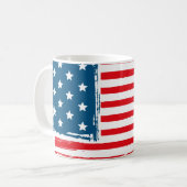 Mug American Flag Grunge Vintage Tshirt (Devant gauche)