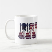 Mug American Flag Guitar Art (Gauche)