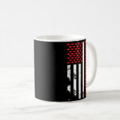 Mug American Flag Patriotic Valentines Day Clic He (Devant droit)