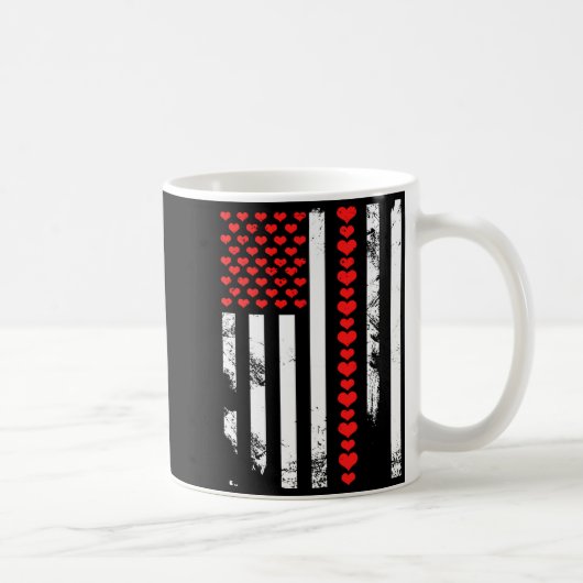 Mug American Flag Patriotic Valentines Day Clic He (Droite)