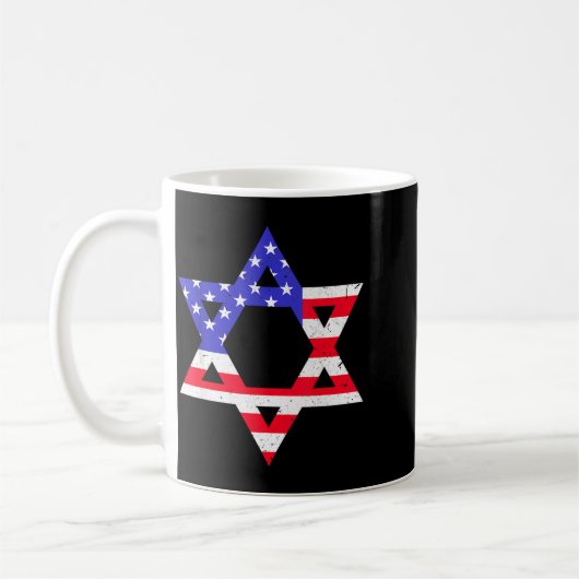 Mug American Flag Star Of David Jewish Hanukkah T Shir (Gauche)