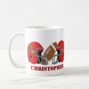 Mug American Football Juste Ajouter Un Nom
