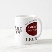 Mug American Football Legend Monogramme Ajouter Votre  (Devant droit)