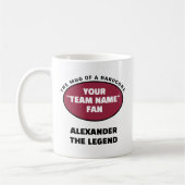 Mug American Football Team Nom Fan Red Black (Gauche)