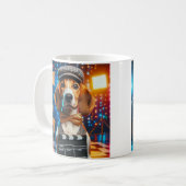Mug American Foxhound habillé en Actor Blue Brown (Devant gauche)
