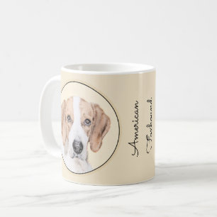 Mug American Foxhound Painting - Joli art original chi