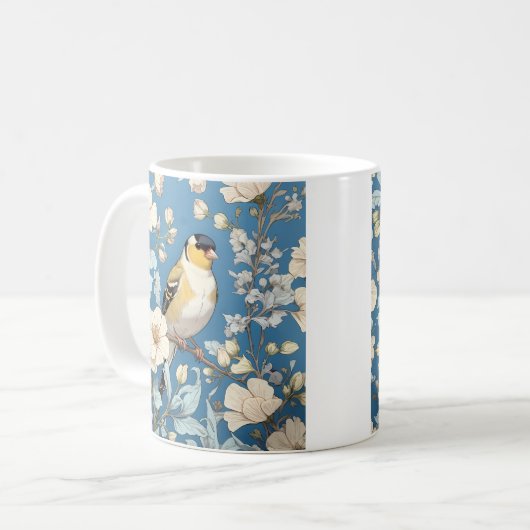 Mug American Goldfinch William Morris Inspired (Devant gauche)