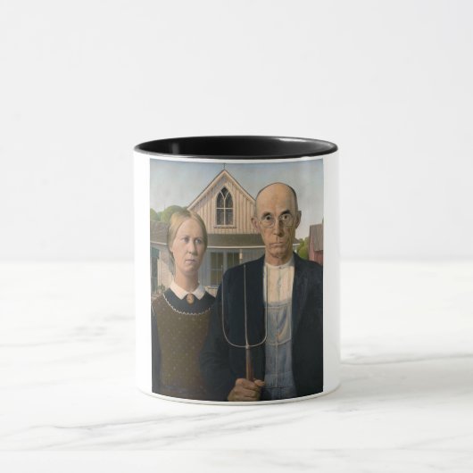 Mug American Gothic : Vie rurale pauvre paysan (Centre)
