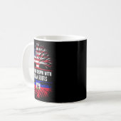 Mug American Grown With Haitian Roots Usa Flag Haiti (Devant gauche)