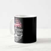 Mug American Grown With Viking Roots Us Flag Tree Men (Devant gauche)
