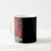 Mug American Heart Disease Awareness Month Ribbon Red  (Devant gauche)