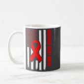 Mug American Heart Disease Awareness Month Ribbon Red (Gauche)