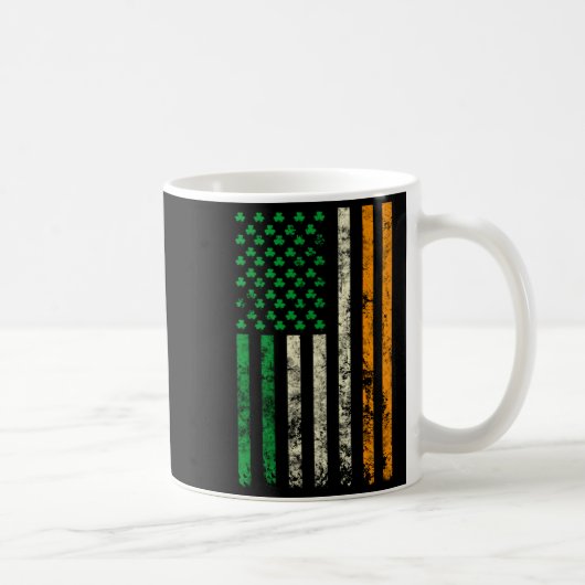 Mug American Ireland Flag Shamrock Irish Patricks Day (Droite)