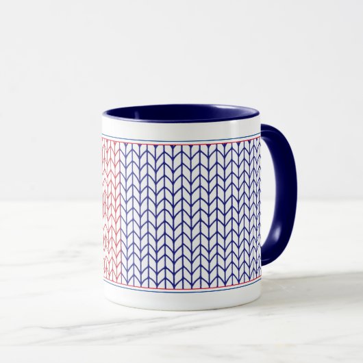 Mug AMERICAN KNIT Combo Navy (Devant droit)
