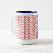 Mug AMERICAN KNIT Tall Navy Deux Tons (Devant gauche)