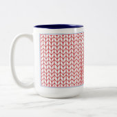 Mug AMERICAN KNIT Tall Navy Deux Tons (Gauche)