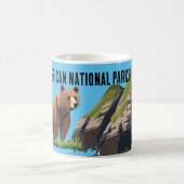 Mug American National Park Brown Bear Pine Tree (Centre)