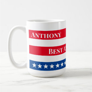 Mug American Patriotic Personnalisé Rouge Blanc et Ble