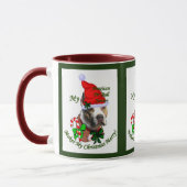 Mug American Pit Bull Terrier Cadeaux de Noël (Gauche)