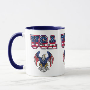 Mug American Pride USA Shield Personnalisé Café à deux