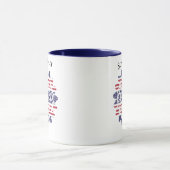 Mug American Psychedelic Patriotic Hearts Tie Dye (Centre)