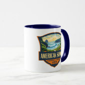 Mug American Samoa National Park Illustration Retro (Devant droit)