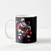 Mug American Santa Playing Saxophone Xmas Jazz Christm (Gauche)