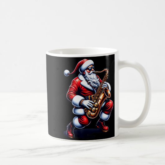 Mug American Santa Playing Saxophone Xmas Jazz Christm (Droite)