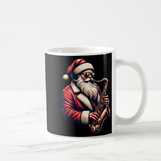 Mug American Santa Playing Saxophone Xmas Jazz Christm (Droite)