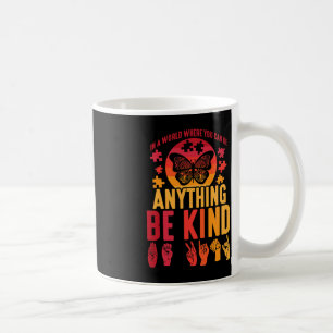 Mug American Sign Language Puzzle Papillon sourd