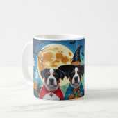 Mug American Staffordshire Chien Citrouille Halloween (Devant gauche)
