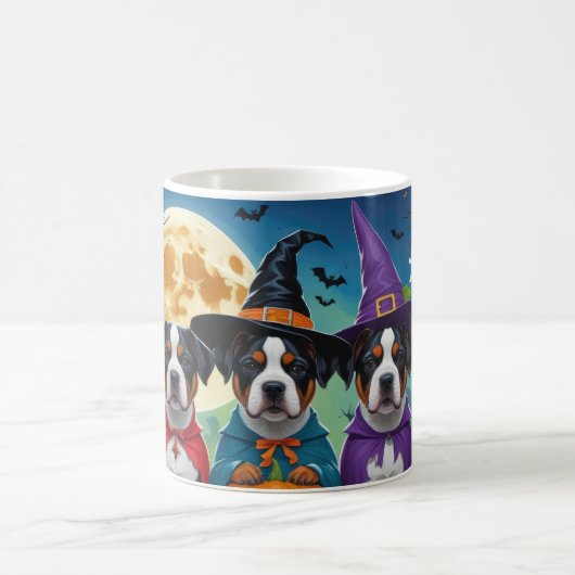 Mug American Staffordshire Chien Citrouille Halloween (Centre)