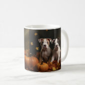 Mug American Staffordshire Puppy Automne Délice (Devant droit)
