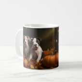 Mug American Staffordshire Puppy Automne Délice (Devant gauche)
