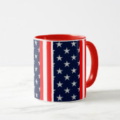 Mug American Stars & Stripes Deux Tons (Devant droit)