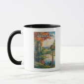 Mug American Steel & Wire Co Fence Road Scene (Gauche)