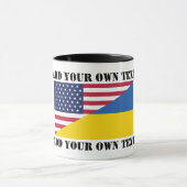 Mug American support towards Ukraine Throw Pillow (Centre)
