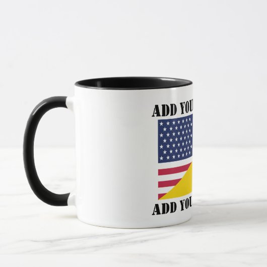 Mug American support towards Ukraine Throw Pillow (Gauche)