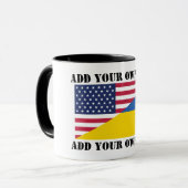 Mug American support towards Ukraine Throw Pillow (Devant gauche)