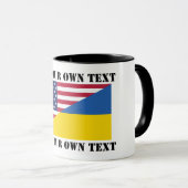 Mug American support towards Ukraine Throw Pillow (Devant droit)