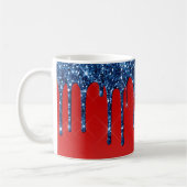 Mug Americana Red Blue Glitter Drip (Gauche)