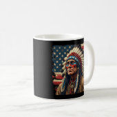 Mug Amérindien Chef Patriotique Américain (Devant droit)