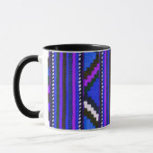 Mug Amérindien de la texture bleue (Gauche)