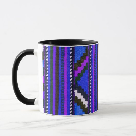 Mug Amérindien de la texture bleue (Gauche)