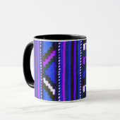 Mug Amérindien de la texture bleue (Devant gauche)