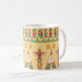 Mug Amérindiens amérindiens sans couture pat (Devant droit)