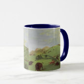 Mug Amérindiens d'époque, Buffalo Chase de Catlin (Devant droit)