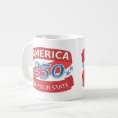 Mug Amérique 250 Ajouter l'anniversaire de l'indépenda (Devant gauche)