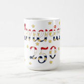 Mug Amérique 250 Rouge, Blanc Bleu Faux Or (Centre)