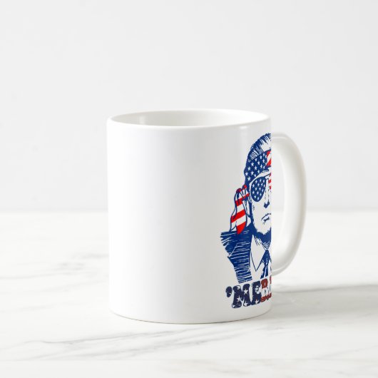 Mug Amérique américaine heureuse 4 juillet Trump Améri (Devant droit)